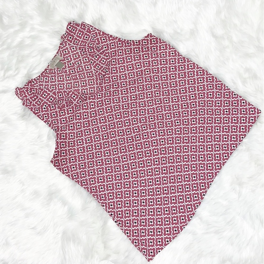 LOFT OUTLET WOMEN'S SLEEVELESS PATTERN TOP SMALL